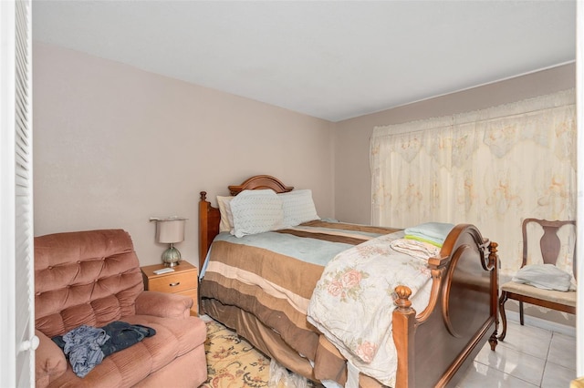 view of tiled bedroom