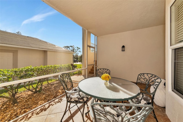 view of patio / terrace featuring a balcony