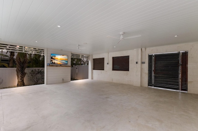 view of patio / terrace featuring ceiling fan