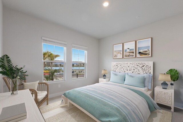 view of carpeted bedroom