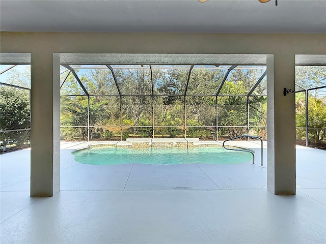 view of pool featuring a patio area