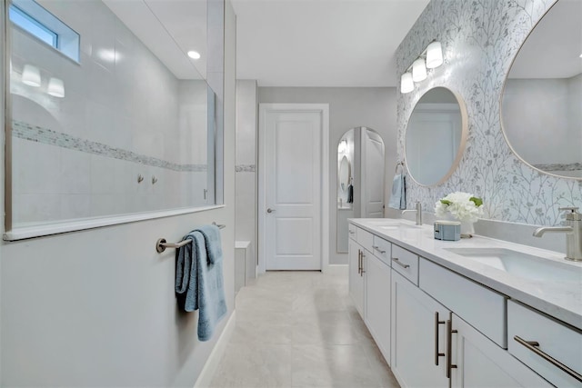 bathroom featuring vanity