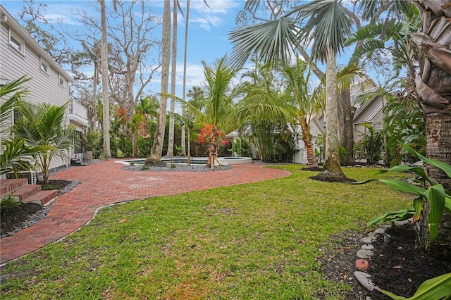 view of yard with a patio