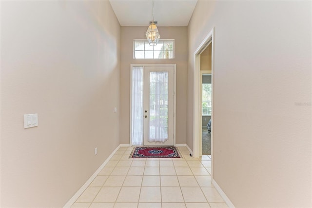 view of tiled entryway