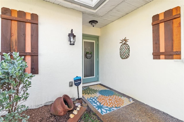 view of doorway to property