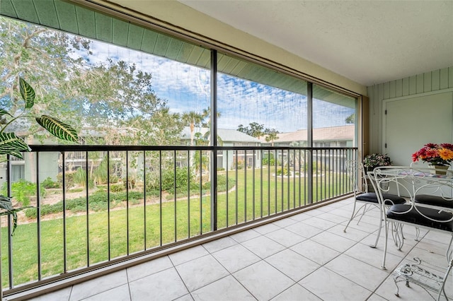 view of sunroom