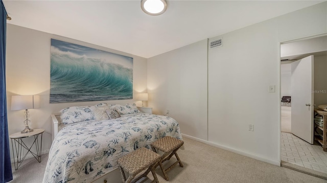 view of carpeted bedroom