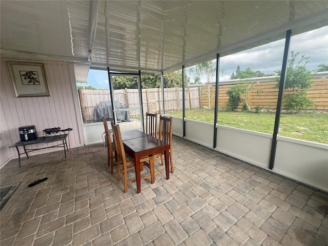 view of sunroom / solarium