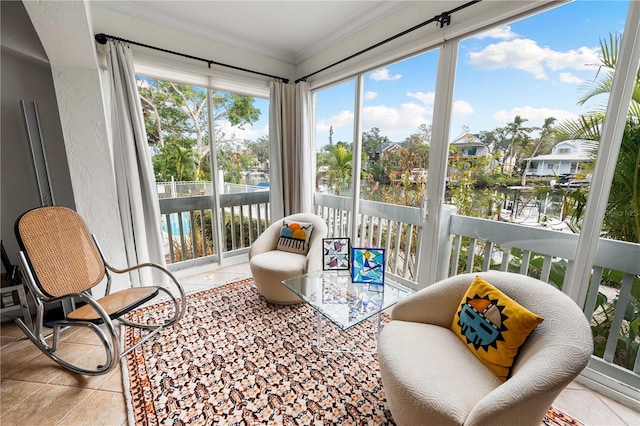 view of sunroom