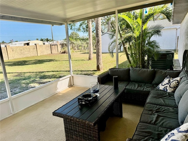 view of sunroom