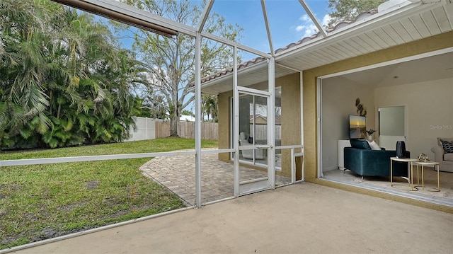 unfurnished sunroom with a healthy amount of sunlight