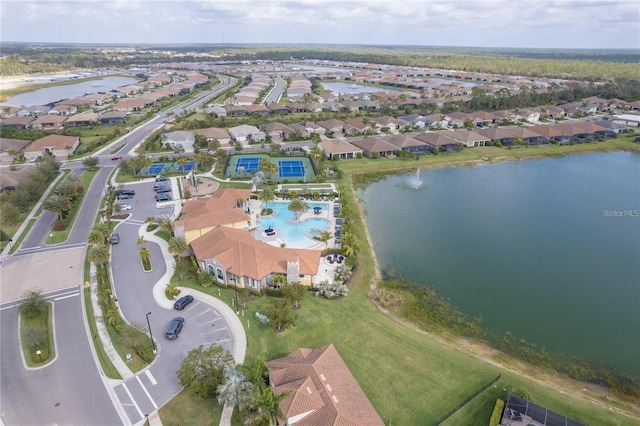 20296 Bandera Pl, Venice, FL 34293 - aerial overview of property's location with nearby suburban area and a large body of water