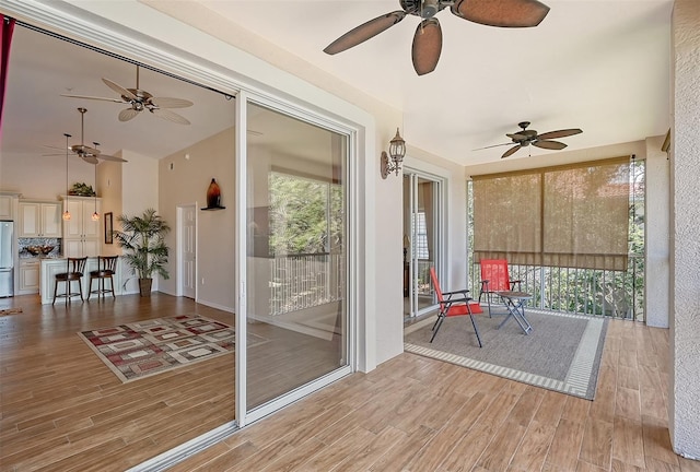 view of sunroom