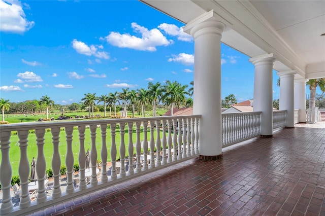 view of balcony