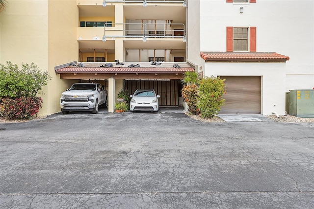 view of property with a garage