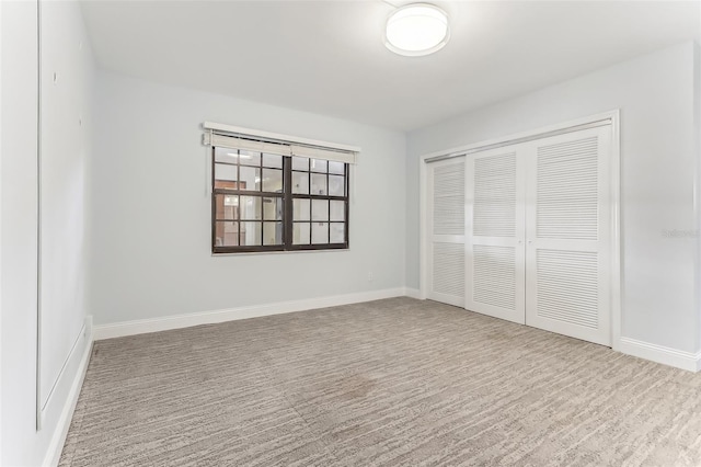 unfurnished bedroom featuring a closet