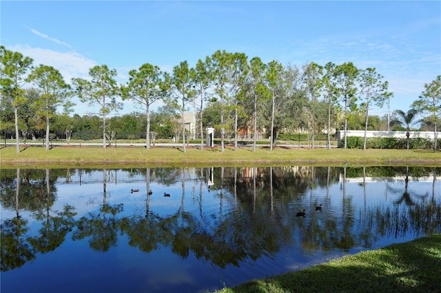 view of water feature