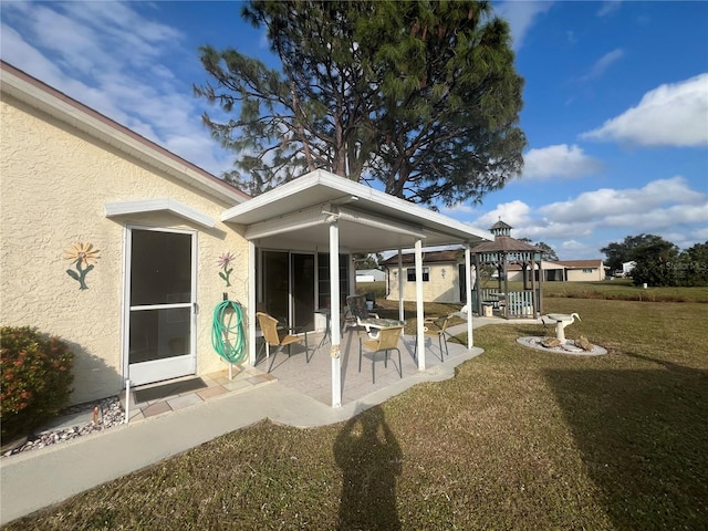 exterior space with a gazebo