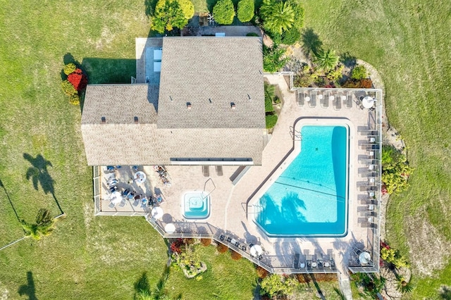 birds eye view of property