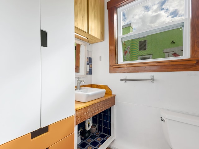 bathroom with toilet and sink