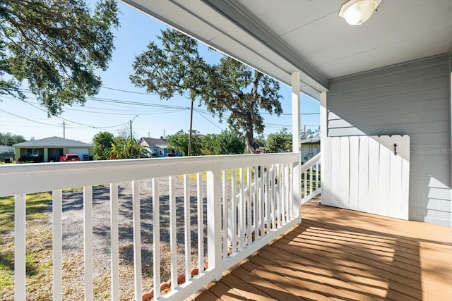 balcony featuring a porch