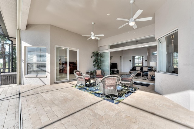 view of patio / terrace with ceiling fan