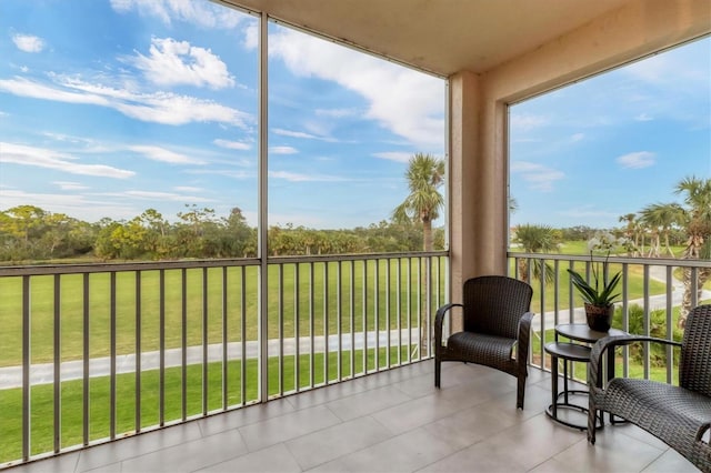 view of sunroom