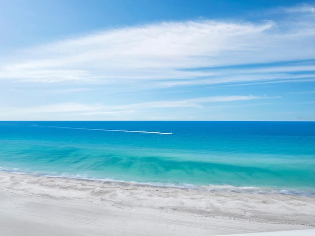 water view with a view of the beach