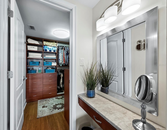 bathroom featuring wood-type flooring