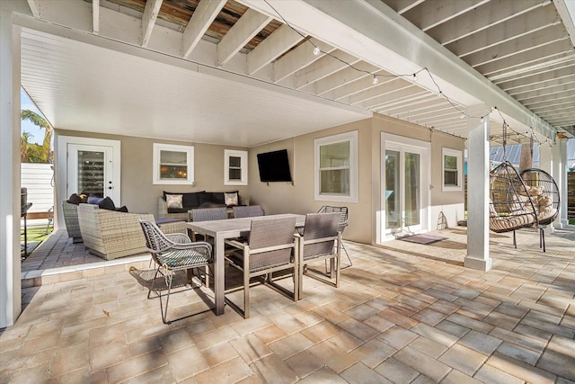 view of patio / terrace featuring an outdoor hangout area