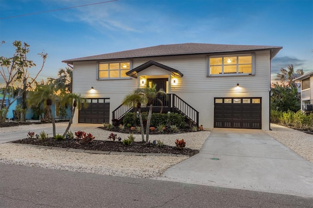 view of front of home featuring a garage