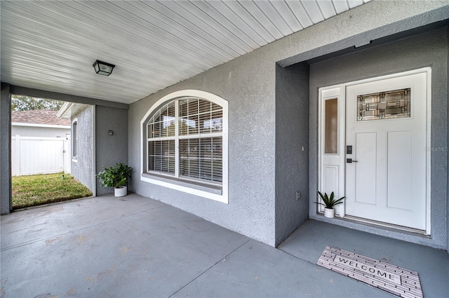 view of doorway to property