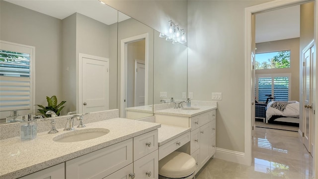 bathroom with vanity