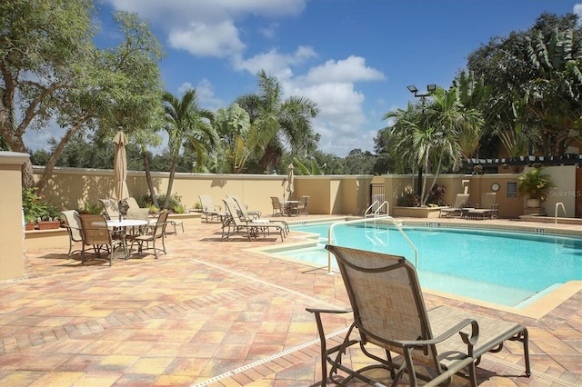 view of pool with a patio