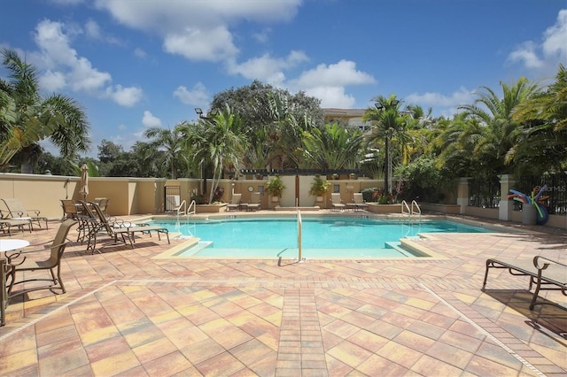 view of pool with a patio