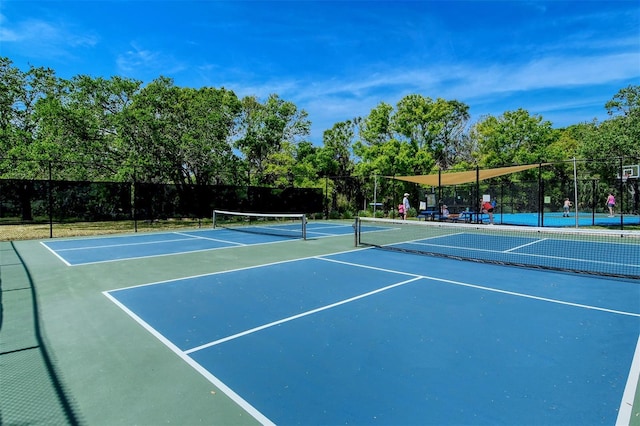 view of sport court featuring basketball court