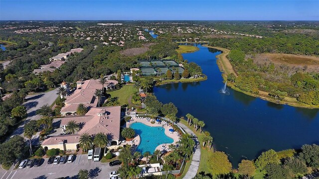 7575 Quinto Dr, Sarasota, FL 34238 - birds eye view of property with a water view