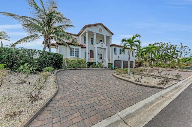 view of front of home featuring a garage