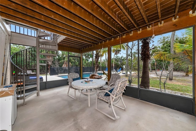 view of sunroom