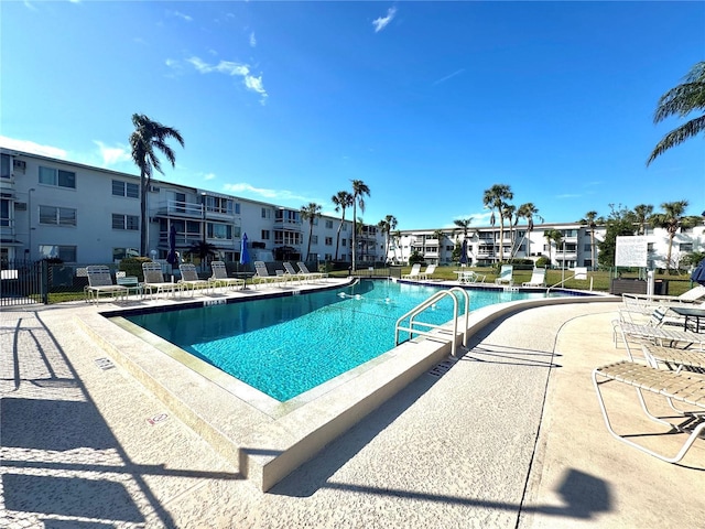 view of pool with a patio area