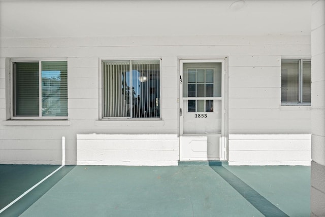 view of exterior entry