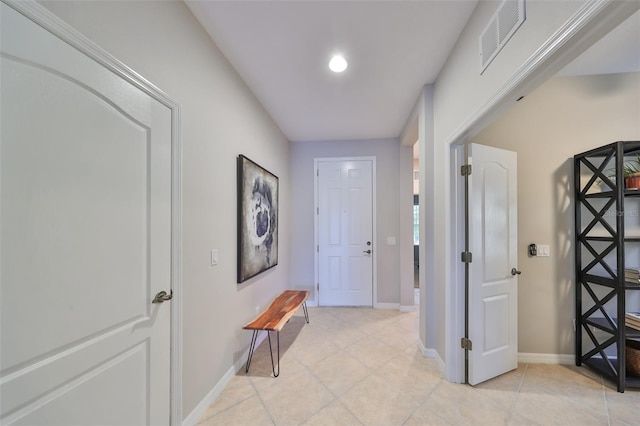 view of tiled foyer