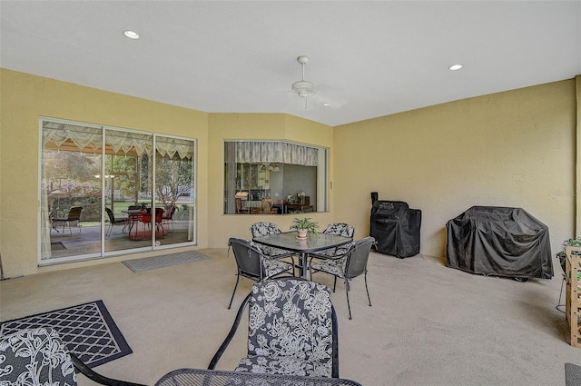 view of patio with ceiling fan