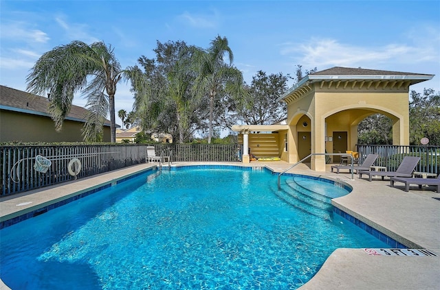 view of pool with a patio