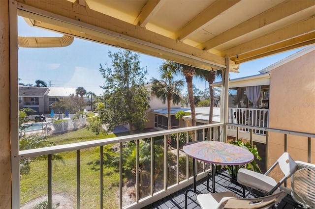 view of balcony