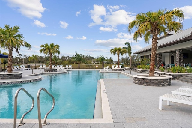 view of pool with a patio