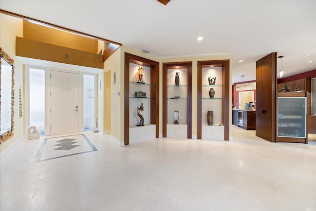 view of tiled entrance foyer