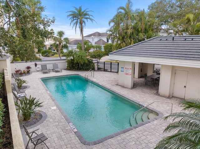 view of pool with a patio area