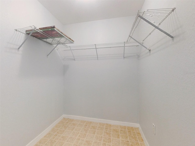 view of walk in closet