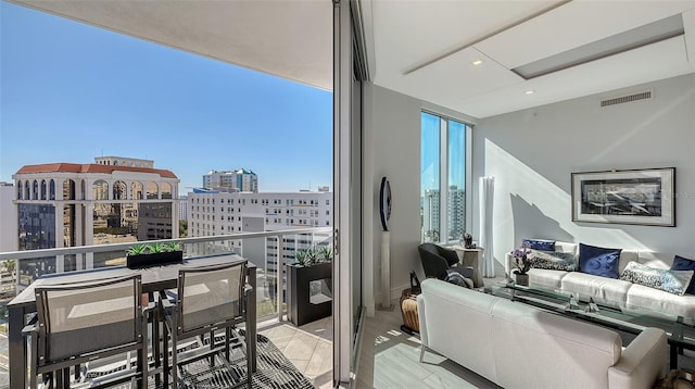 balcony with an outdoor hangout area